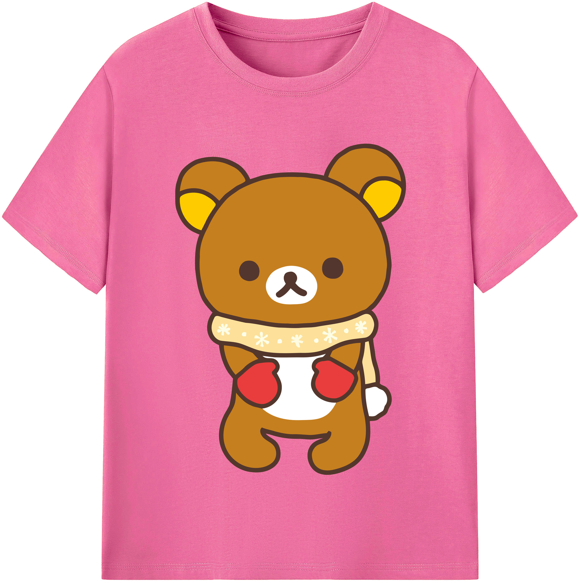 （画像用） リラックマ リラックマ キイロイトリ Rilakkuma Korilakkuma Kiiroitori レディースカジュアルプリントTシャツ（綿100％）